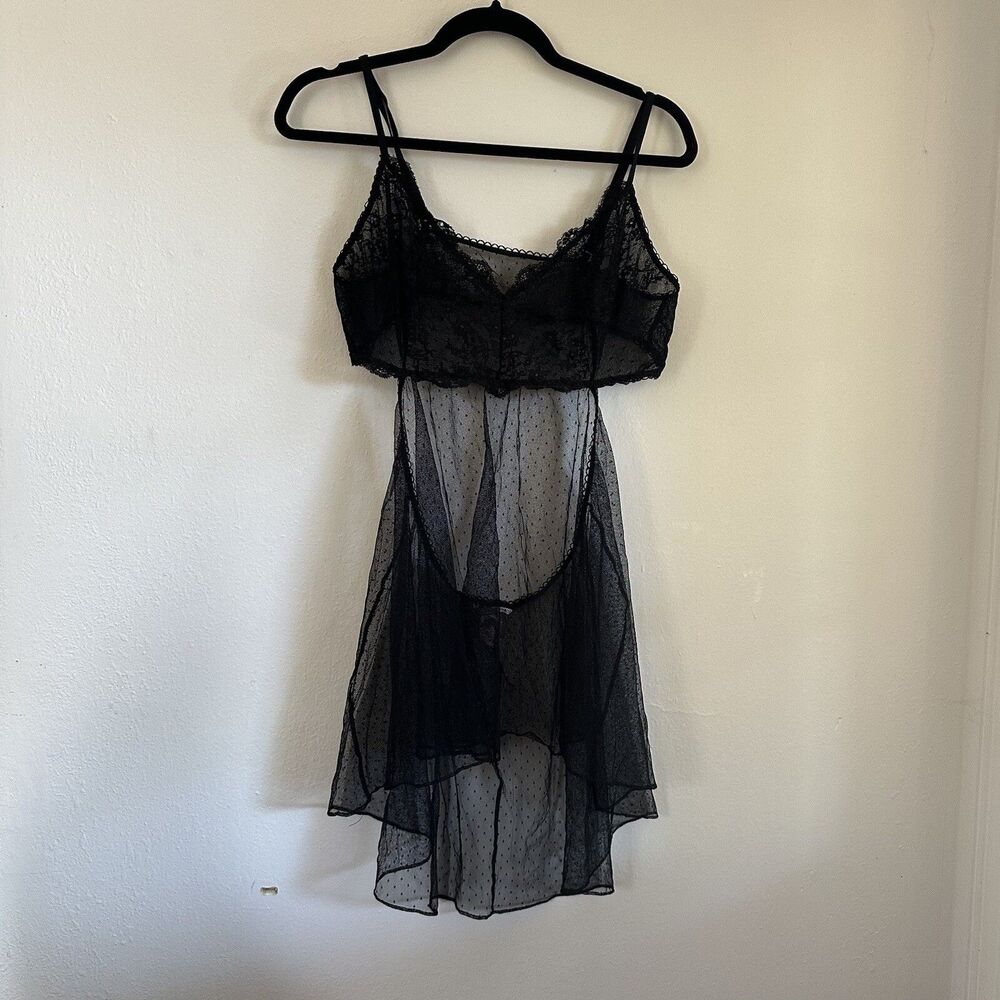 Victoria's Secret Women's Black Lace Sexy Babydoll Lingerie Size Dress XL